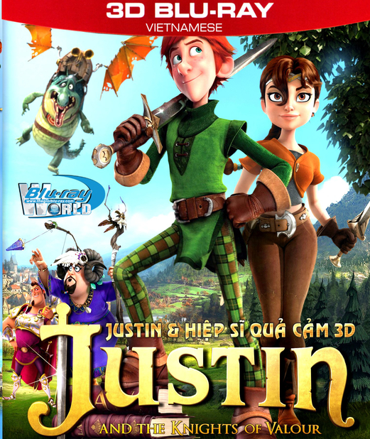 Z065. Justin And The Knights Of Valour - JUSTIN & HIỆP SỸ QUẢ CẢM 3D 50G (DTS-HD MA 5.1) 
